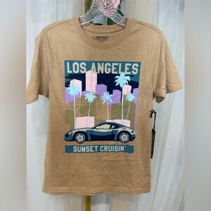 District Men’s Tan Los Angeles Sunset Cruisin' Graphic Tee